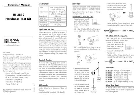 hanna instruments hi 3812 manual